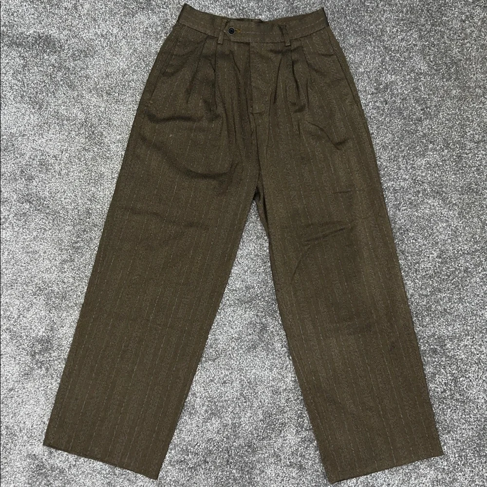 ASOS DESIGN balloon fit suit pants in tonal stripe - Picture 2 of 8
